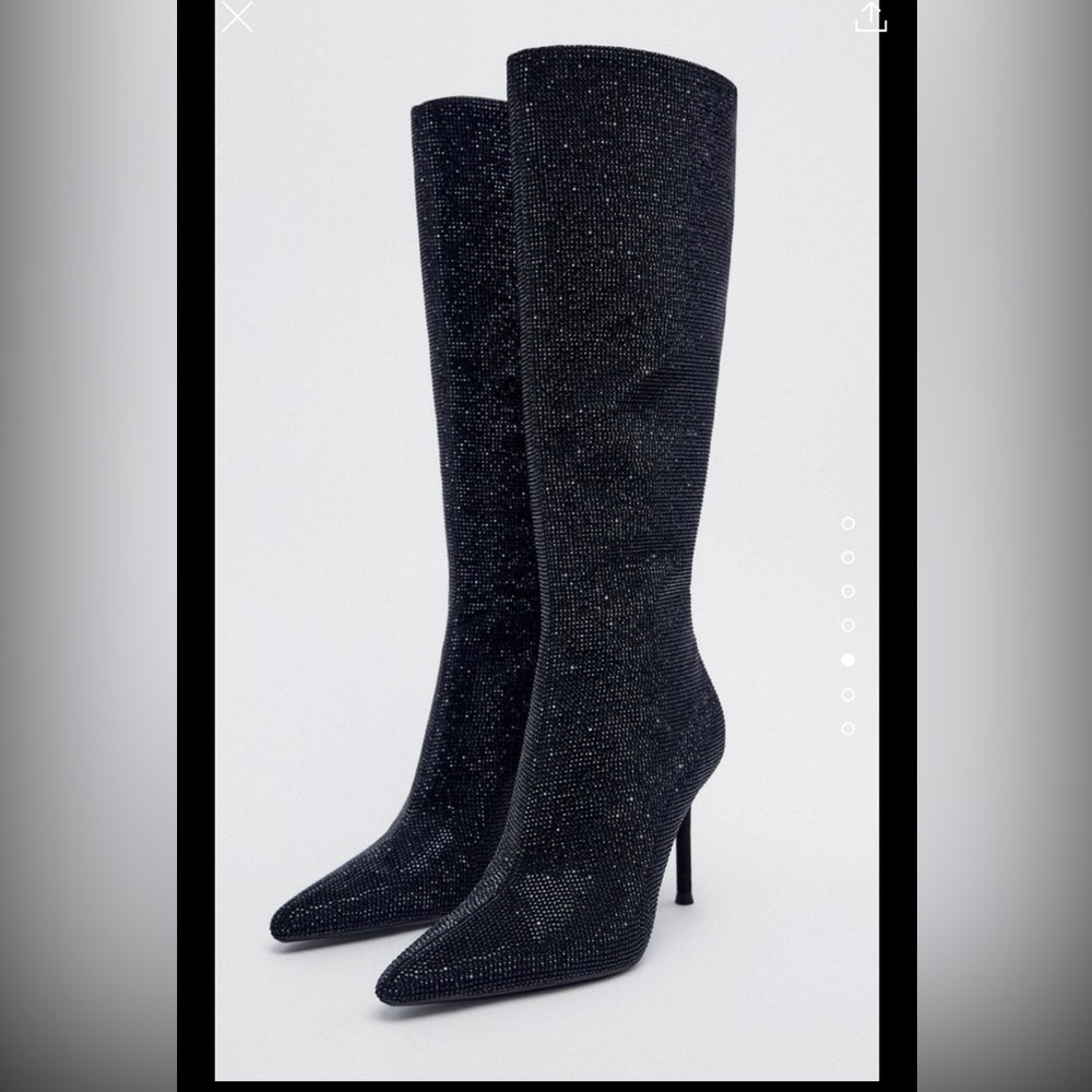 Zara rhinestone boots